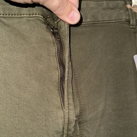 Breakers 24 Camo Olive Moth Army Green Stretch Denim Jeans - Picture 6 of 13